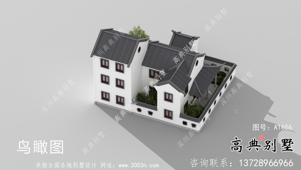 簡單一點的新中式蘇式園林別墅設計圖