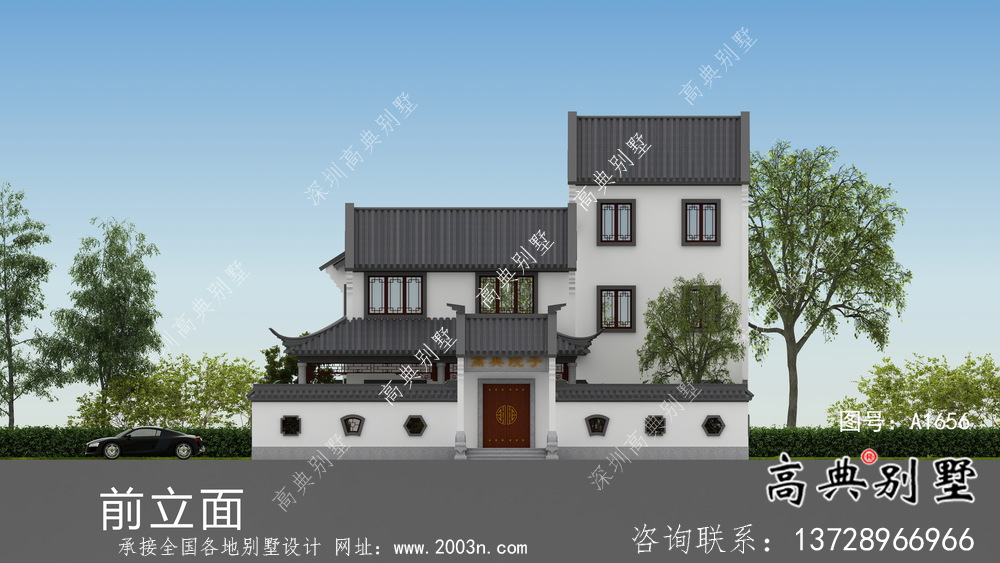 簡單一點的新中式蘇式園林別墅設計圖