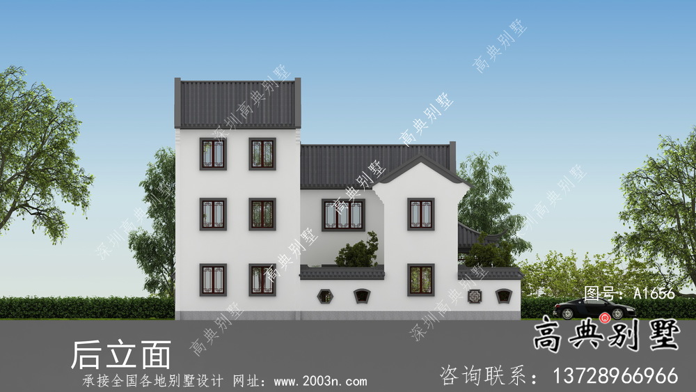 簡單一點的新中式蘇式園林別墅設計圖