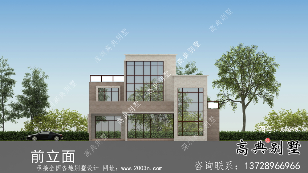 簡(jiǎn)潔明了的鄉(xiāng)村現(xiàn)代風(fēng)格小別墅設(shè)計(jì)圖及施工圖紙