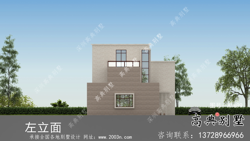 簡(jiǎn)潔明了的鄉(xiāng)村現(xiàn)代風(fēng)格小別墅設(shè)計(jì)圖及施工圖紙
