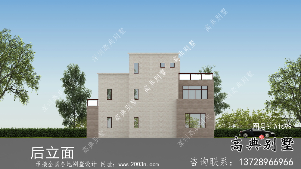 簡(jiǎn)潔明了的鄉(xiāng)村現(xiàn)代風(fēng)格小別墅設(shè)計(jì)圖及施工圖紙