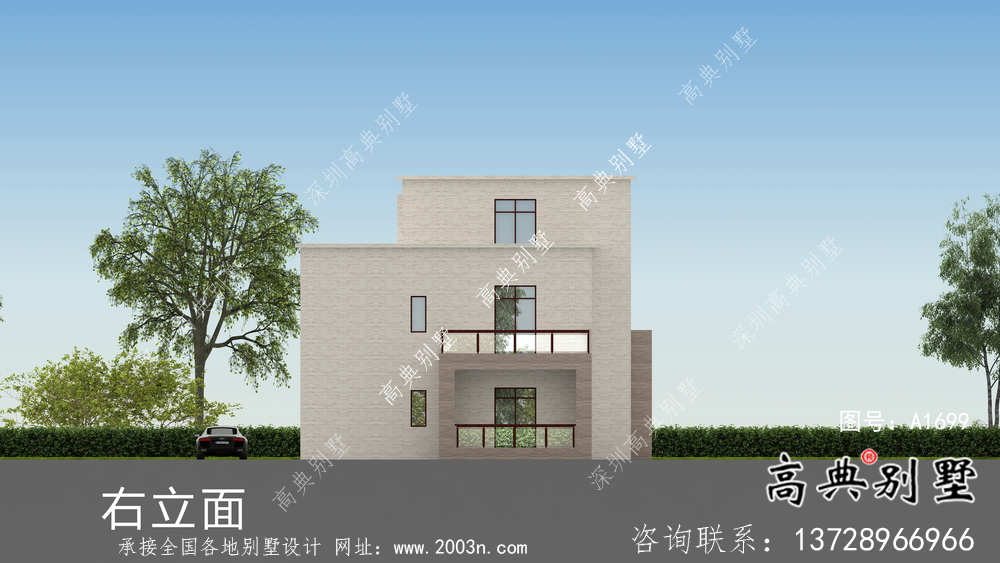 簡(jiǎn)潔明了的鄉(xiāng)村現(xiàn)代風(fēng)格小別墅設(shè)計(jì)圖及施工圖紙