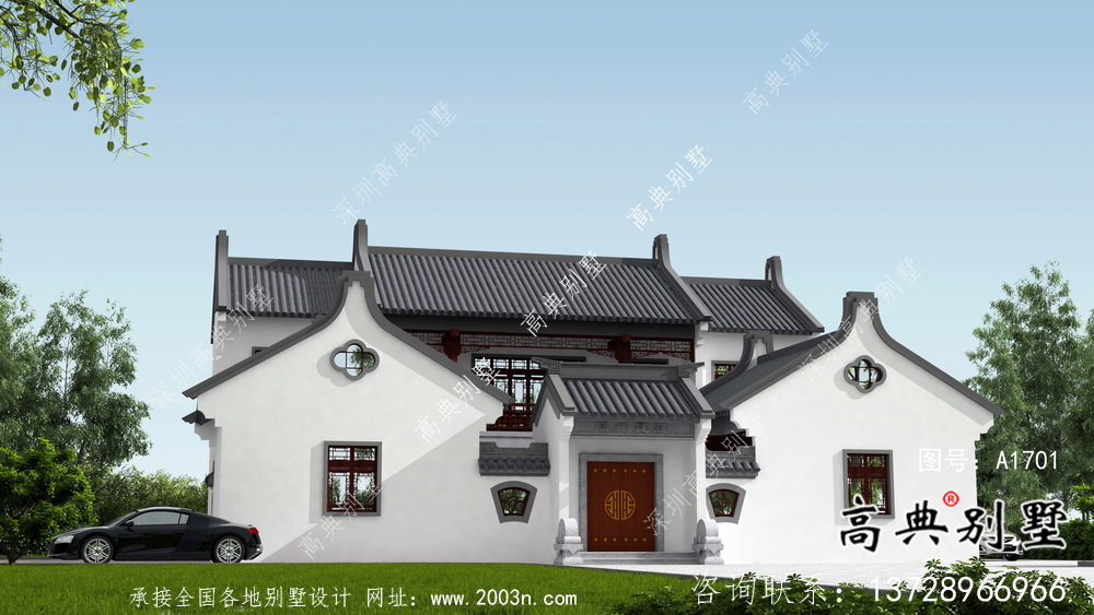 南方新農村美麗新中式四合院設計圖
