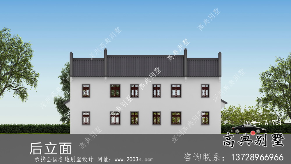 南方新農村美麗新中式四合院設計圖