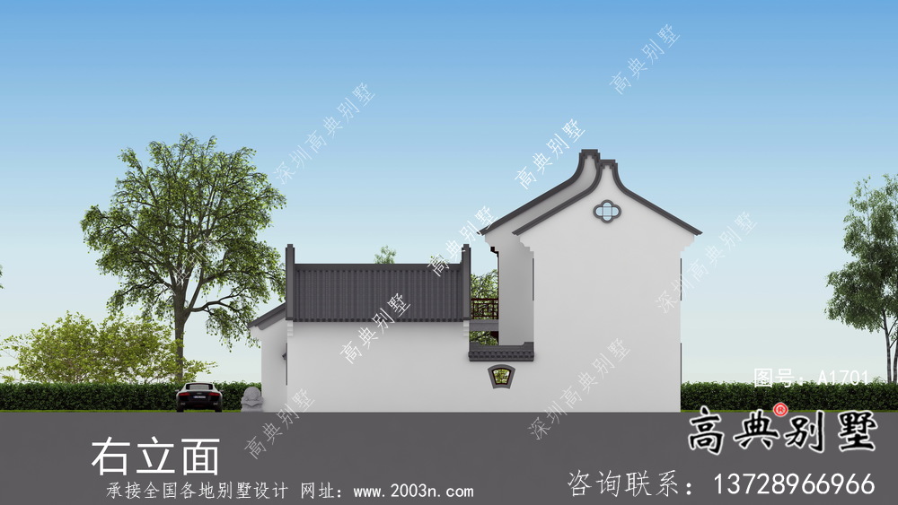 南方新農村美麗新中式四合院設計圖