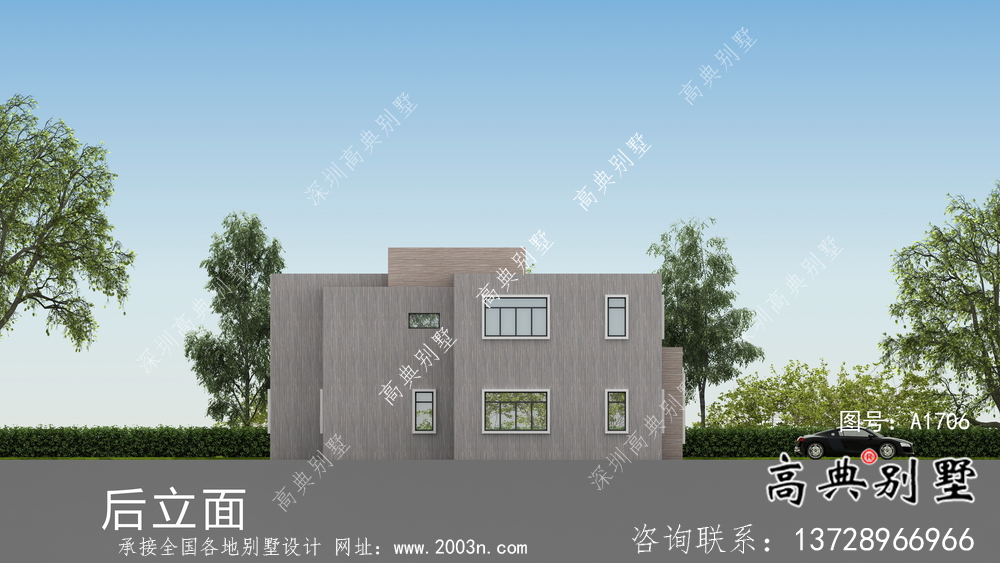 148平方米小型農村自建現代風格別墅設計圖紙