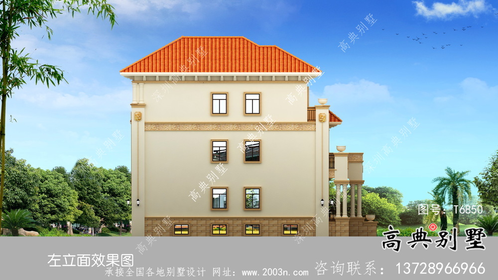 超奢華復式三層歐式別墅設計圖紙
