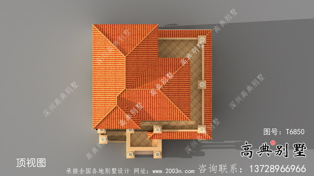 超奢華復式三層歐式別墅設計圖紙