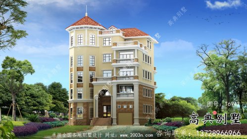鄉村歐式五層意大利風格別墅設計圖