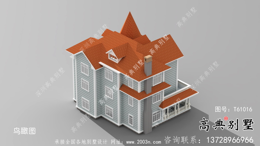 農(nóng)村三層歐式別墅設(shè)計施工圖紙大全
