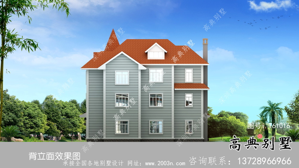 農(nóng)村三層歐式別墅設(shè)計施工圖紙大全