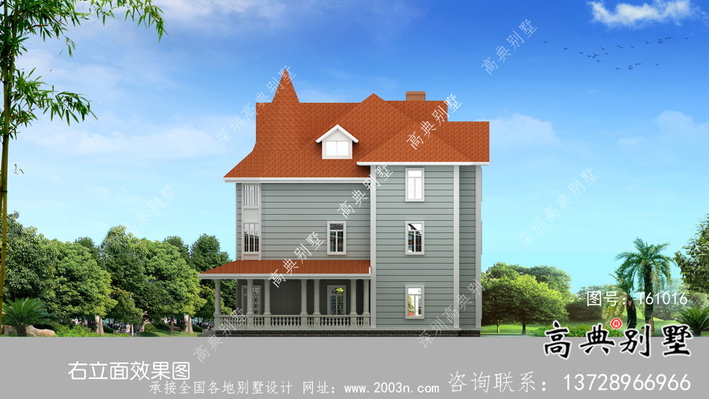 農(nóng)村三層歐式別墅設(shè)計施工圖紙大全