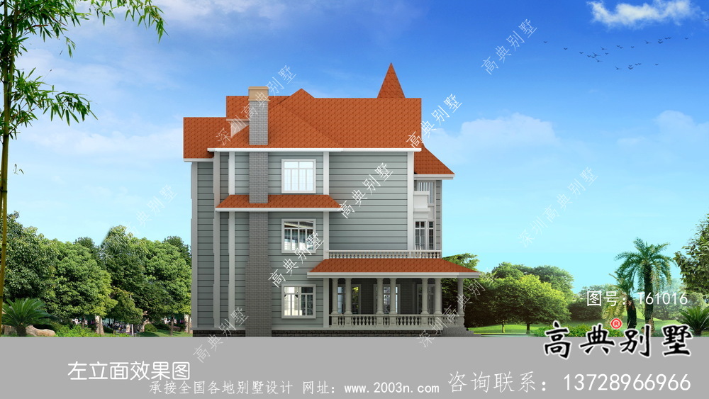 農(nóng)村三層歐式別墅設(shè)計施工圖紙大全