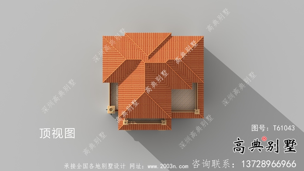 古典復式三層歐式別墅設計圖紙