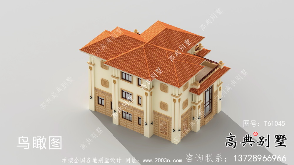 經(jīng)典大方豪華歐式三層別墅設(shè)計圖紙