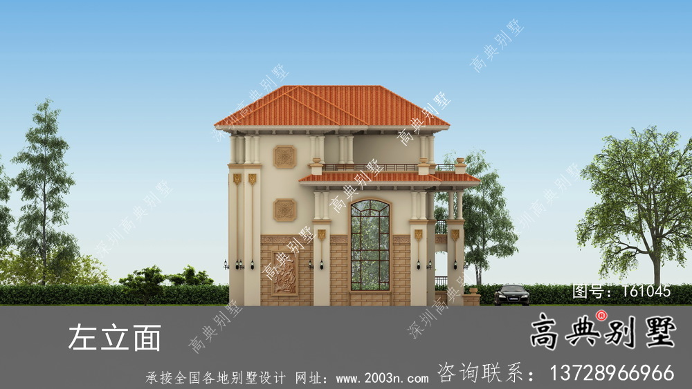 經(jīng)典大方豪華歐式三層別墅設(shè)計圖紙
