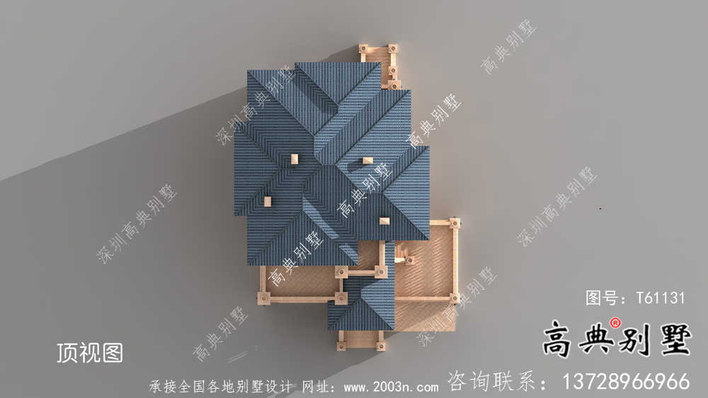 歐式石材四層鄉村別墅建筑設計圖