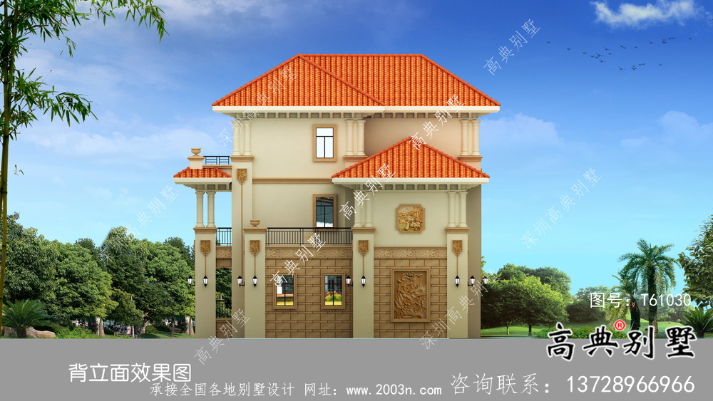 簡單經濟的三層農村住宅設計圖紙和效果圖