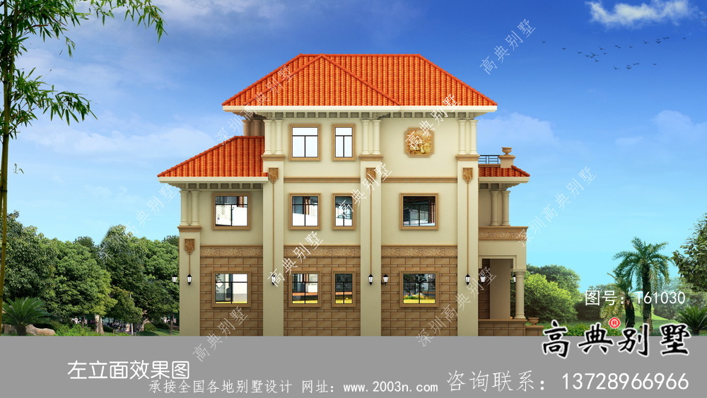 簡單經濟的三層農村住宅設計圖紙和效果圖
