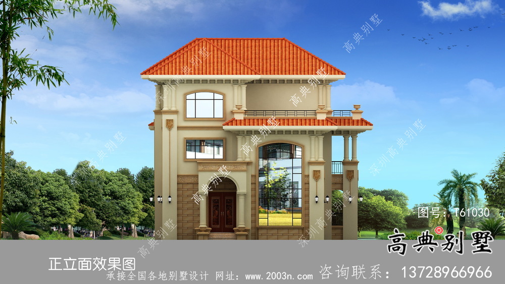 簡單經濟的三層農村住宅設計圖紙和效果圖