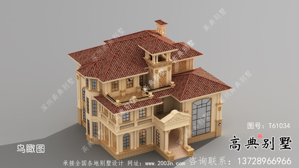 歐式風格經濟實用鄉村別墅設計圖紙及設計效果圖全集