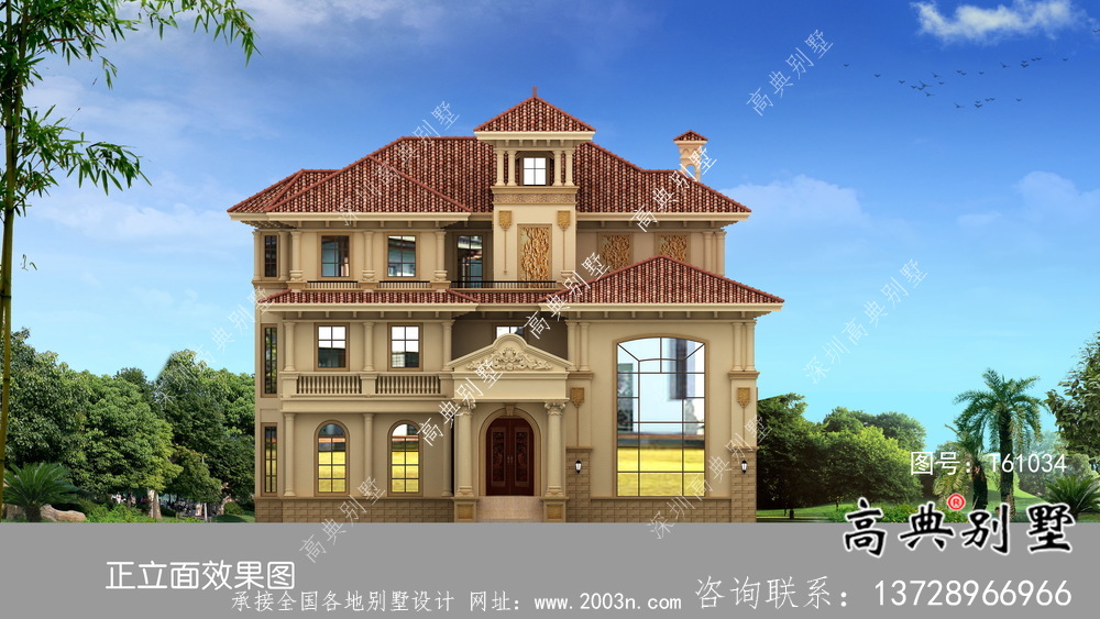歐式風格經濟實用鄉村別墅設計圖紙及設計效果圖全集