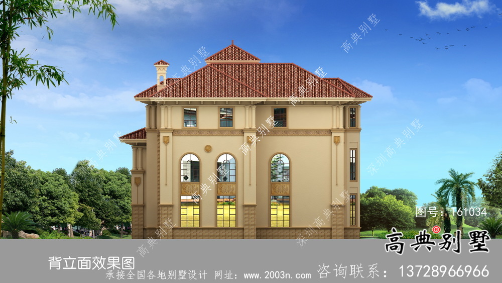 歐式風格經濟實用鄉村別墅設計圖紙及設計效果圖全集