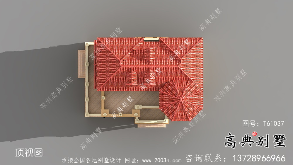 簡單實用的四層歐式風格別墅設計圖與實景效果圖