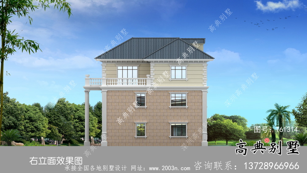 農村意大利風格別墅設計圖及設計效果圖