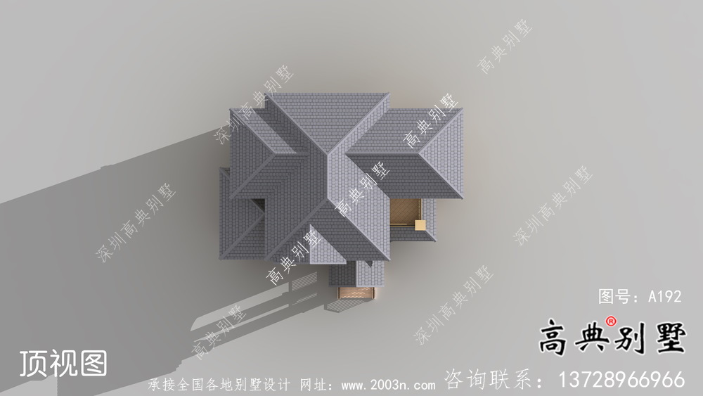 鄉(xiāng)村歐式三層別墅外觀效果圖
