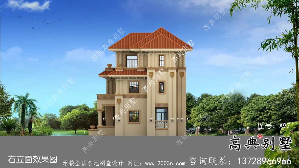 最新意大利風(fēng)格鄉(xiāng)村別墅設(shè)計(jì)圖紙和效果圖