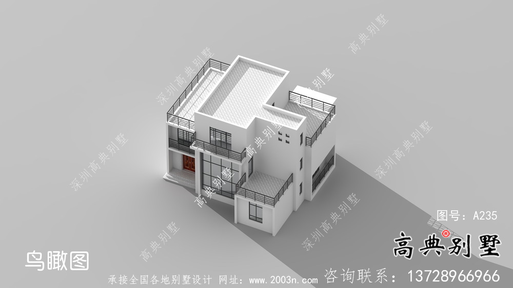 現代風格復式三層別墅設計圖紙及平面設計圖