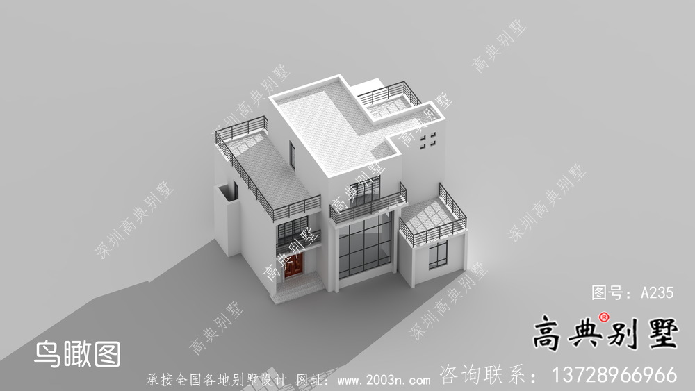 現代風格復式三層別墅設計圖紙及平面設計圖