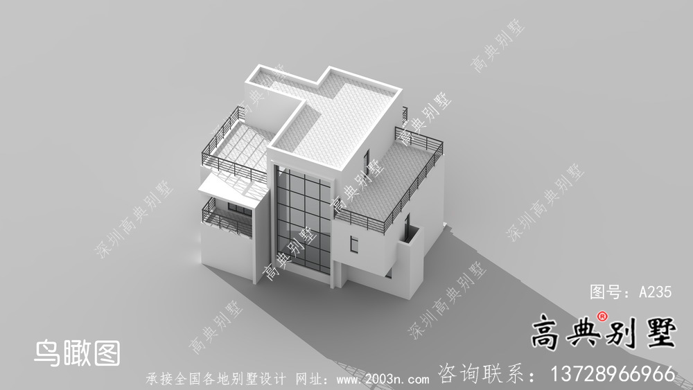現代風格復式三層別墅設計圖紙及平面設計圖