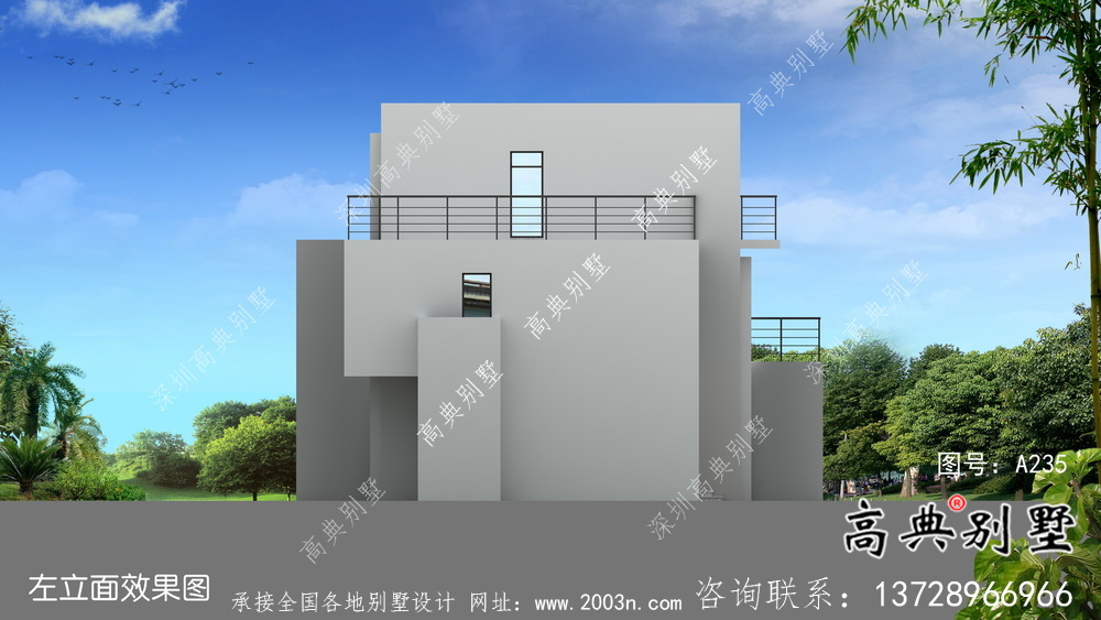 現代風格復式三層別墅設計圖紙及平面設計圖