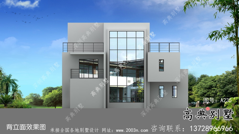 現代風格復式三層別墅設計圖紙及平面設計圖