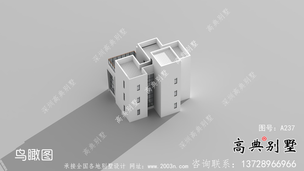 農村三層現代風格別墅設計圖紙大全