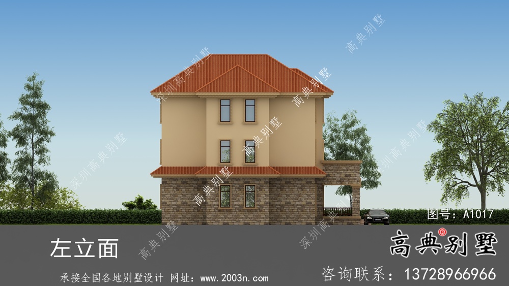 農村歐式風格別墅設計圖紙和效果圖