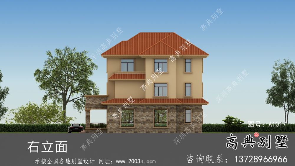 農村歐式風格別墅設計圖紙和效果圖