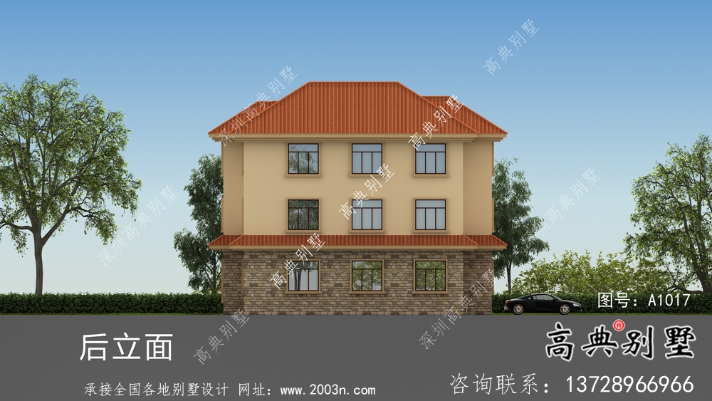 農村歐式風格別墅設計圖紙和效果圖