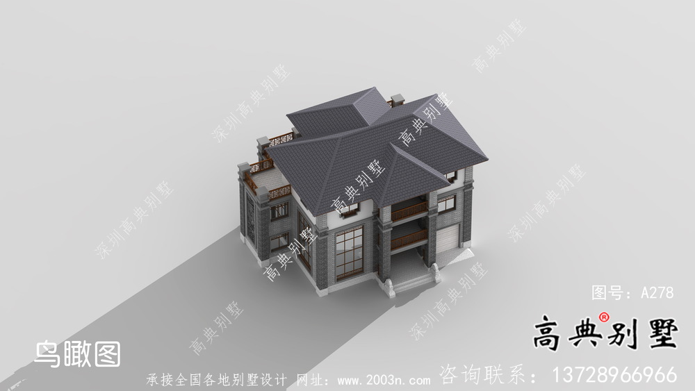 中式風(fēng)格三層創(chuàng)新農(nóng)村別墅設(shè)計(jì)圖紙