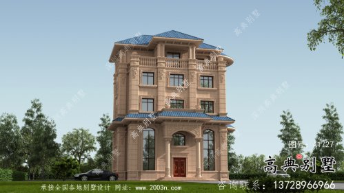 意大利風格坡屋頂房屋設計圖+設計效果
