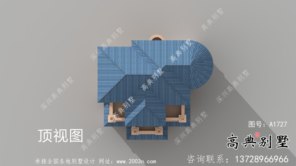意大利風格坡屋頂房屋設計圖+設計效果圖
