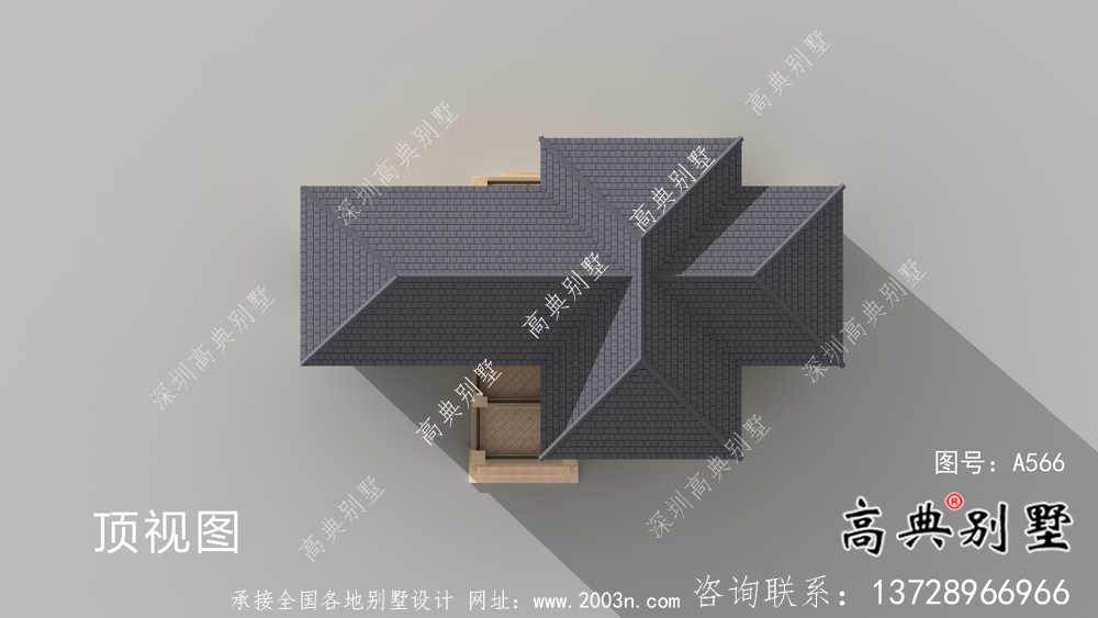 農(nóng)村復(fù)式三層歐式別墅設(shè)計(jì)效果圖