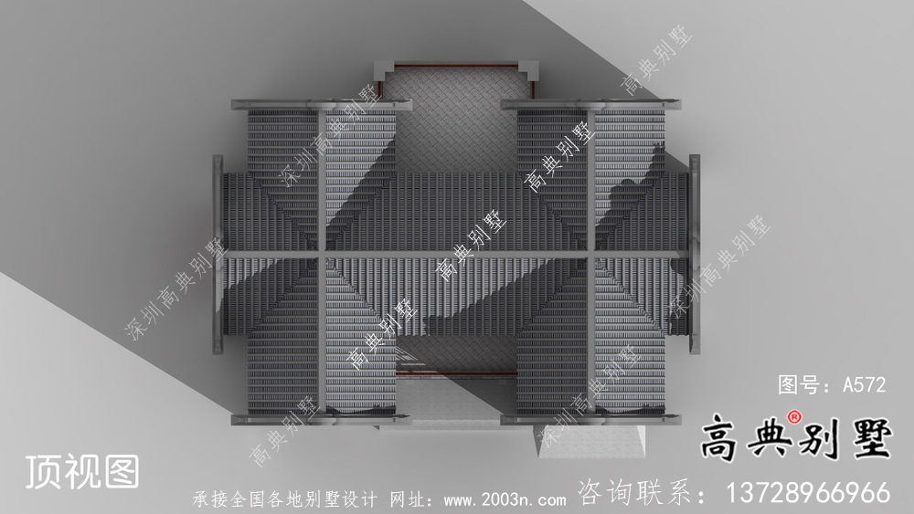 農村新中式三層潮派別墅圖紙及效果圖