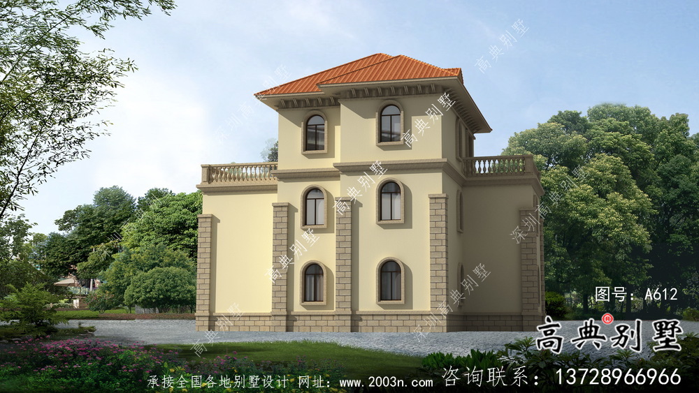 復(fù)式三層歐式別墅設(shè)計圖紙及平面設(shè)計圖
