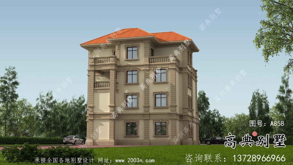 農村歐式三層復式別墅平面設計圖