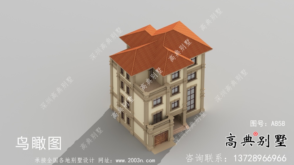 農村歐式三層復式別墅平面設計圖