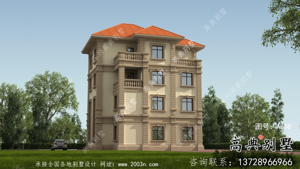 農村歐式三層復式別墅平面設計圖
